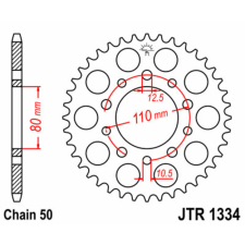 JT SPROCKETS Acél Standard Hátsó Láncszem 1334 - 530 egyéb motorkerékpár alkatrész