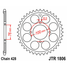 JT SPROCKETS Acél Standard Hátsó Láncszem 1806 - 428 egyéb motorkerékpár alkatrész