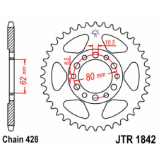 JT SPROCKETS Acél Standard Hátsó Láncszem 1842 - 428 egyéb motorkerékpár alkatrész