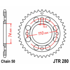 JT SPROCKETS Acél Standard Hátsó Láncszem 280 - 530 egyéb motorkerékpár alkatrész