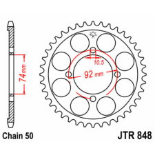 JT SPROCKETS Acél Standard Hátsó Láncszem 848 - 530 egyéb motorkerékpár alkatrész