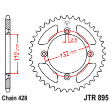JT SPROCKETS Acél Standard Hátsó Láncszem 895 - 428 egyéb motorkerékpár alkatrész