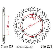 JT SPROCKETS alumínium ultra-könnyű hátsó lánckerék 251 - 520 egyéb motorkerékpár alkatrész