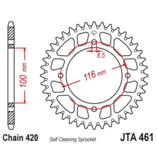 JT SPROCKETS Alumínium Ultra-Könnyű Öntisztító Hátsó Láncszem 461 - 420 egyéb motorkerékpár alkatrész