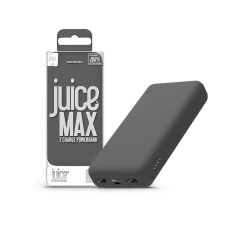 Juice Univerzális hordozható, asztali akkumulátor töltő - Juice ECO MAX Power Bank - 2xUSB + Type-C - 20.000 mAh - szürke mobiltelefon kellék