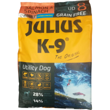 Julius-K9 GF Hypoallergenic Utility Dog Adult Salmon & Spinach 10kg kutyaeledel