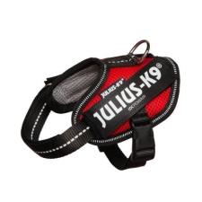 Julius-K9 IDC Powair - hám (piros,felirat) kutyák részére (2XS) nyakörv, póráz, hám kutyáknak