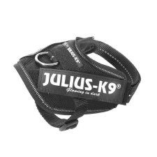 Julius-K9 IDC Powerhám, felirattal, Baby 2 Fekete nyakörv, póráz, hám kutyáknak