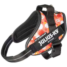 Julius-K9 IDC virágos rózsaszín powerhám kutyáknak (23-30 kg, 63-85 cm) nyakörv, póráz, hám kutyáknak