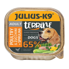 JULIUS-K9 PETFOOD JULIUS-K9 Dog Terrine Adult Poultry&amp;Zucchini, spirulina - nedveseledel (szárnyas,cukkini) felnőtt kutyák részére (150g) kutyaeledel