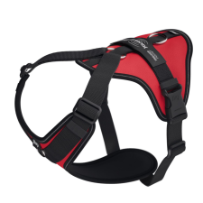 JuliusK9 JK9 Longwalk Light kutyahám okoseszköz-tartó hámfelirattal, piros, méret: XL nyakörv, póráz, hám kutyáknak