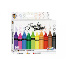  Jumbo 10 db-os színes zsírkréta készlet, Grafix kréta