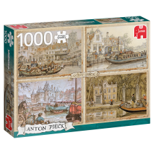 Jumbo Anton Pieck: Csatorna hajók - 1000 darabos puzzle puzzle, kirakós
