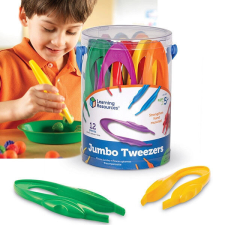 Jumbo Tweezers 12 db-os óriás csipesz kreatív és készségfejlesztő