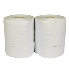  Jumbo WC-papír 2 rétegű, 24 cm, 175 m, 75% fehér, 6 tekercs higiéniai papíráru