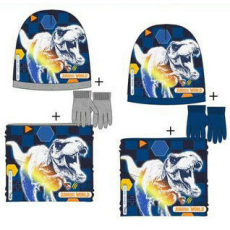  Jurassic World gyerek sapka + snood + kesztyű szett
