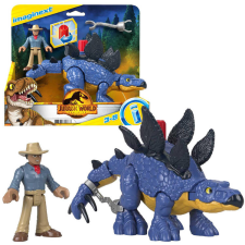  Jurassic World készlet Imaginext figurák Stegosaurus + Dr. Grant játékfigura