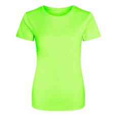 Just Cool JC005 környakas Női sport póló Just Cool, Electric Green-XS