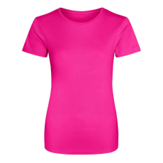 Just Cool JC005 környakas Női sport póló Just Cool, Hyper Pink-L