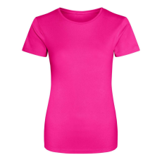 Just Cool JC005 környakas Női sport póló Just Cool, Hyper Pink-S