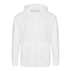 Just Hoods cipzáros kapucnis férfi pulóver AWJH050, Arctic White-M