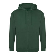 Just Hoods cipzáros kapucnis férfi pulóver AWJH050, Bottle Green-L férfi pulóver, kardigán