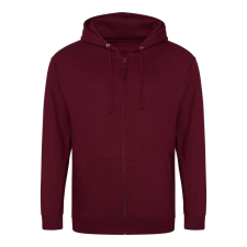 Just Hoods cipzáros kapucnis férfi pulóver AWJH050, Burgundy-XL férfi pulóver, kardigán