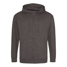 Just Hoods cipzáros kapucnis férfi pulóver AWJH050, Charcoal-XL