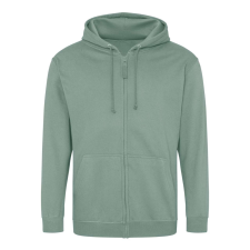 Just Hoods cipzáros kapucnis férfi pulóver AWJH050, Dusty Green-2XL férfi pulóver, kardigán