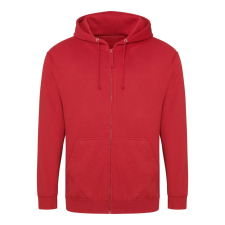 Just Hoods cipzáros kapucnis férfi pulóver AWJH050, Fire Red-2XL férfi pulóver, kardigán