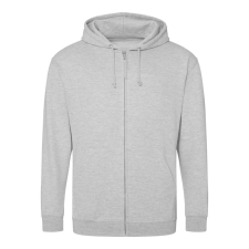 Just Hoods cipzáros kapucnis férfi pulóver AWJH050, Heather Grey-4XL férfi pulóver, kardigán