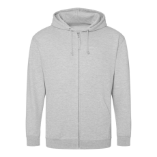 Just Hoods cipzáros kapucnis férfi pulóver AWJH050, Heather Grey-XL