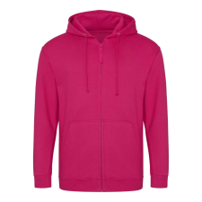 Just Hoods cipzáros kapucnis férfi pulóver AWJH050, Hot Pink-M férfi pulóver, kardigán