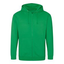Just Hoods cipzáros kapucnis férfi pulóver AWJH050, Kelly Green-S férfi pulóver, kardigán