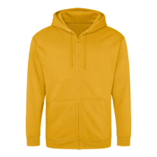 Just Hoods cipzáros kapucnis férfi pulóver AWJH050, Mustard-2XL férfi pulóver, kardigán