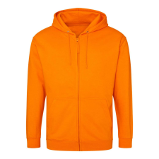 Just Hoods cipzáros kapucnis férfi pulóver AWJH050, Orange Crush-S férfi pulóver, kardigán