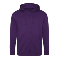Just Hoods cipzáros kapucnis férfi pulóver AWJH050, Purple-S férfi pulóver, kardigán