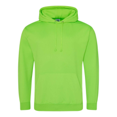 Just Hoods élénk színű unisex kapucnis pulóver AWJH004, Electric Green-S