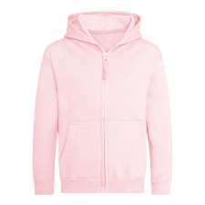 Just Hoods Gyerek cipzáras kapucnis pulóver AWJH050J, Baby Pink-3/4 gyerek pulóver, kardigán