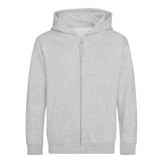 Just Hoods Gyerek cipzáras kapucnis pulóver AWJH050J, Heather Grey-9/11