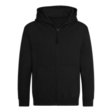 Just Hoods Gyerek cipzáras kapucnis pulóver AWJH050J, Jet Black-9/11