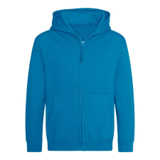 Just Hoods Gyerek cipzáras kapucnis pulóver AWJH050J, Sapphire Blue-12/13 gyerek pulóver, kardigán