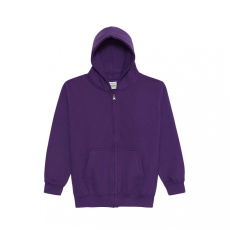 Just Hoods Gyerek kapucnis pulóver Just Hoods AWJH050J Kids Zoodie -9/11, Purple