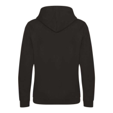 Just Hoods Gyerek kapucnis pulóver kontrasztos színű kapucni béléssel AWJH003J, Jet Black/Fire Red-3/4