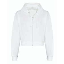 Just Hoods hasig érő cipzáros kapucnis Női pulóver AWJH065, Arctic White-XL női pulóver, kardigán