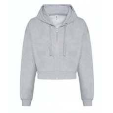 Just Hoods hasig érő cipzáros kapucnis Női pulóver AWJH065, Heather Grey-M