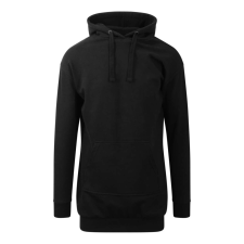 Just Hoods Hosszított szabású Női kapucnis pulúver, Just Hoods AWJH015, Jet Black-M női pulóver, kardigán