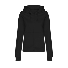 Just Hoods kapucnis Női pulóver, elején végig cipzárral AWJH050F, Deep Black-XS női pulóver, kardigán