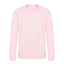 Just Hoods Környakas gyerek pulóver bolyhozott belsővel AWJH030J, Baby Pink-5/6 gyerek pulóver, kardigán