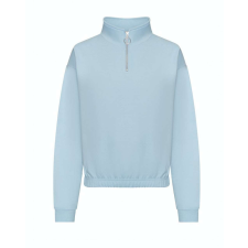 Just Hoods Női 1/4 cipzáras galléros pulóver AWJH037, Sky Blue-S női pulóver, kardigán